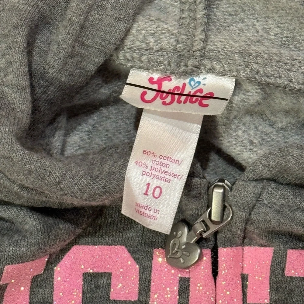Justice Kids Gray and Pink Hoodie​
